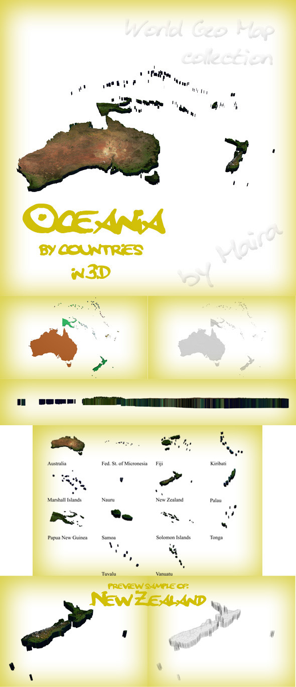 3DOcean World Geo Map Oceania 8575781 3DOcean World Geo Map Oceania 8575781