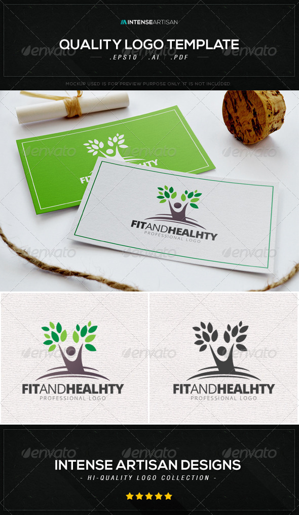 GraphicRiver Fit & Healthy Logo Template 8582909 GraphicRiver Fit & Healthy Logo Template 8582909
