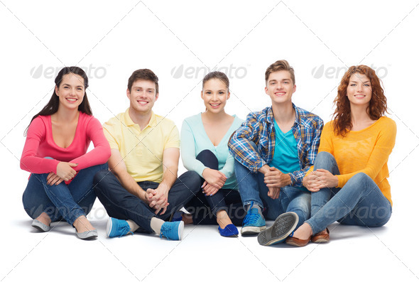 group of smiling teenagers (Misc) Photo Download