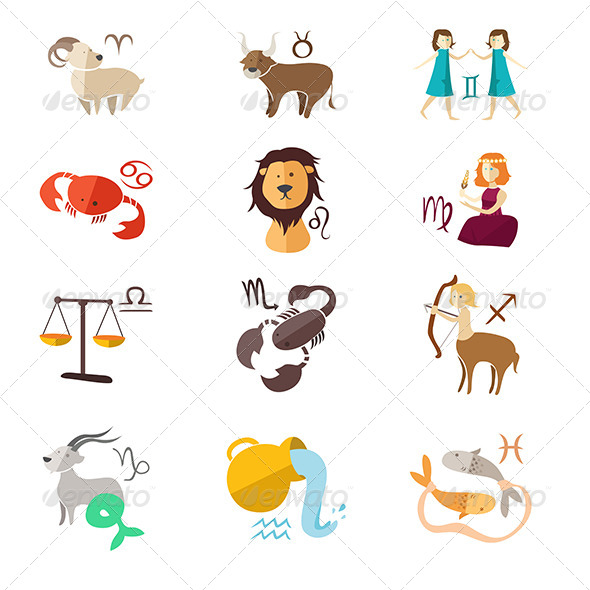 Zodiac Sign Icons (Animals)