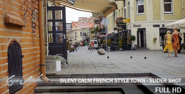Calm Day at French Old Town Street Calm Day at French Old Town Street