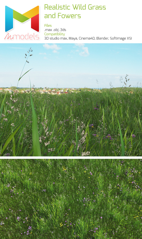 3DOcean Realistic wild grass and flowers 8584635 3DOcean Realistic wild grass and flowers 8584635