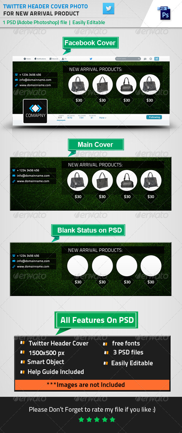 GraphicRiver Twitter Header Cover For New Arrival Products 8584784 GraphicRiver Twitter Header Cover For New Arrival Products 8584784