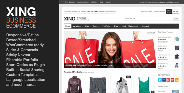 Xing Business ecommerce WordPress Theme Xing Business ecommerce WordPress Theme