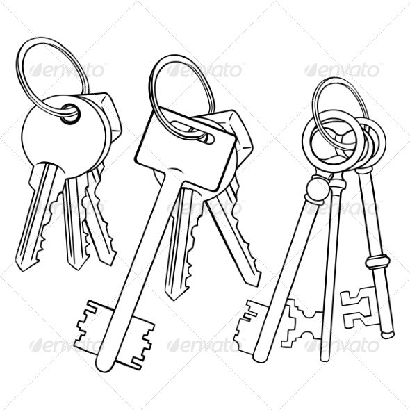 GraphicRiver Vector Set of Lineart Bunches of Keys 8585821 GraphicRiver Vector Set of Lineart Bunches of Keys 8585821