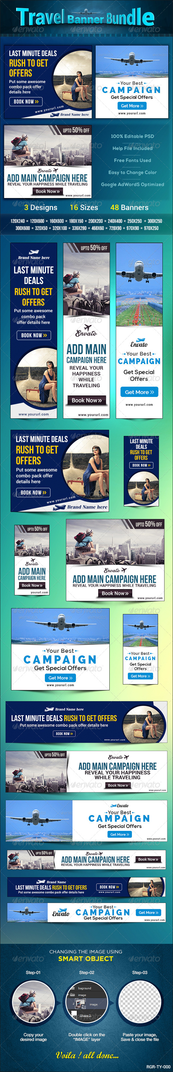 GraphicRiver Travel Banner Bundle 3 sets 8586063 GraphicRiver Travel Banner Bundle 3 sets 8586063