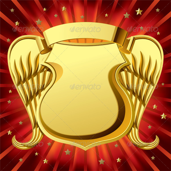GraphicRiver Gold Shield with Wings 8586067 GraphicRiver Gold Shield with Wings 8586067