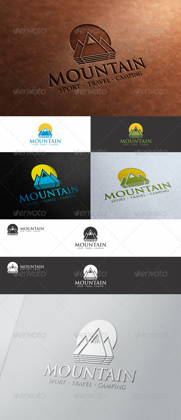 GraphicRiver Mountain Peak Logo 8586090 GraphicRiver Mountain Peak Logo 8586090