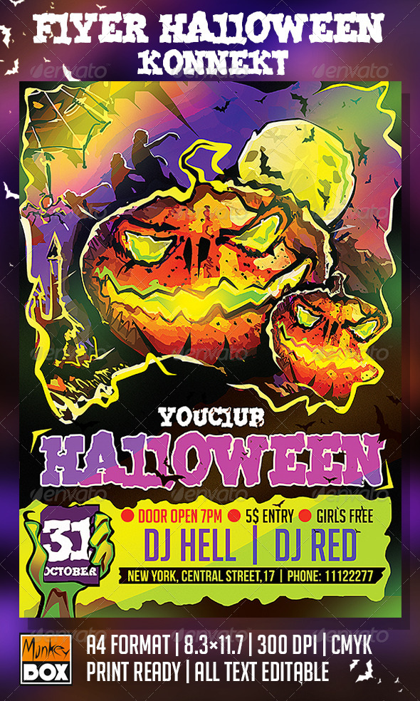 GraphicRiver Flyer Halloween Konnekt 8586217 GraphicRiver Flyer Halloween Konnekt 8586217