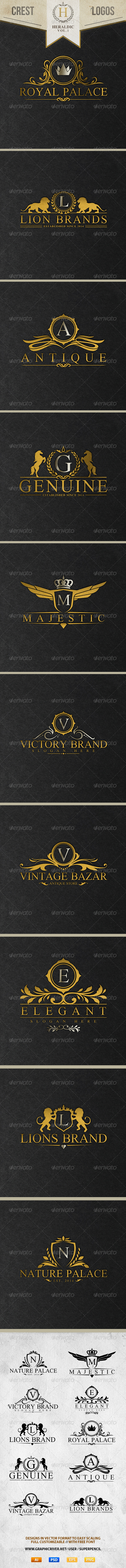 GraphicRiver Heraldic Crest Logos Vol.1 8586660 GraphicRiver Heraldic Crest Logos Vol.1 8586660
