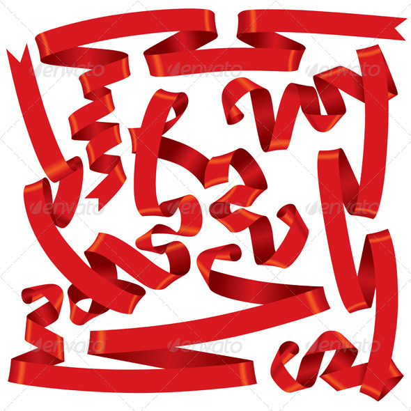 GraphicRiver Red Ribbons 8586671 GraphicRiver Red Ribbons 8586671
