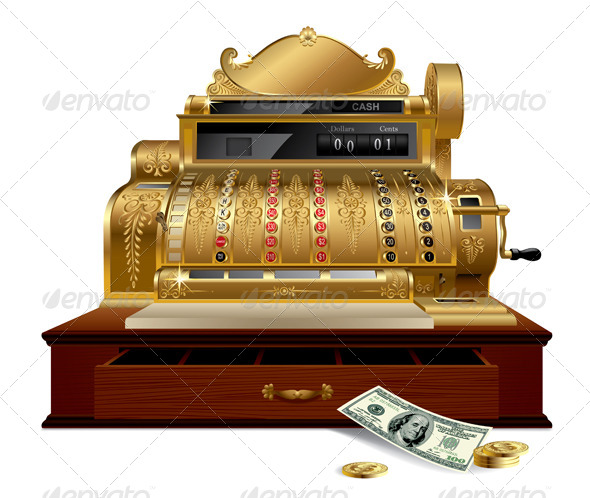 GraphicRiver Vintage Cash Register 8586693 GraphicRiver Vintage Cash Register 8586693