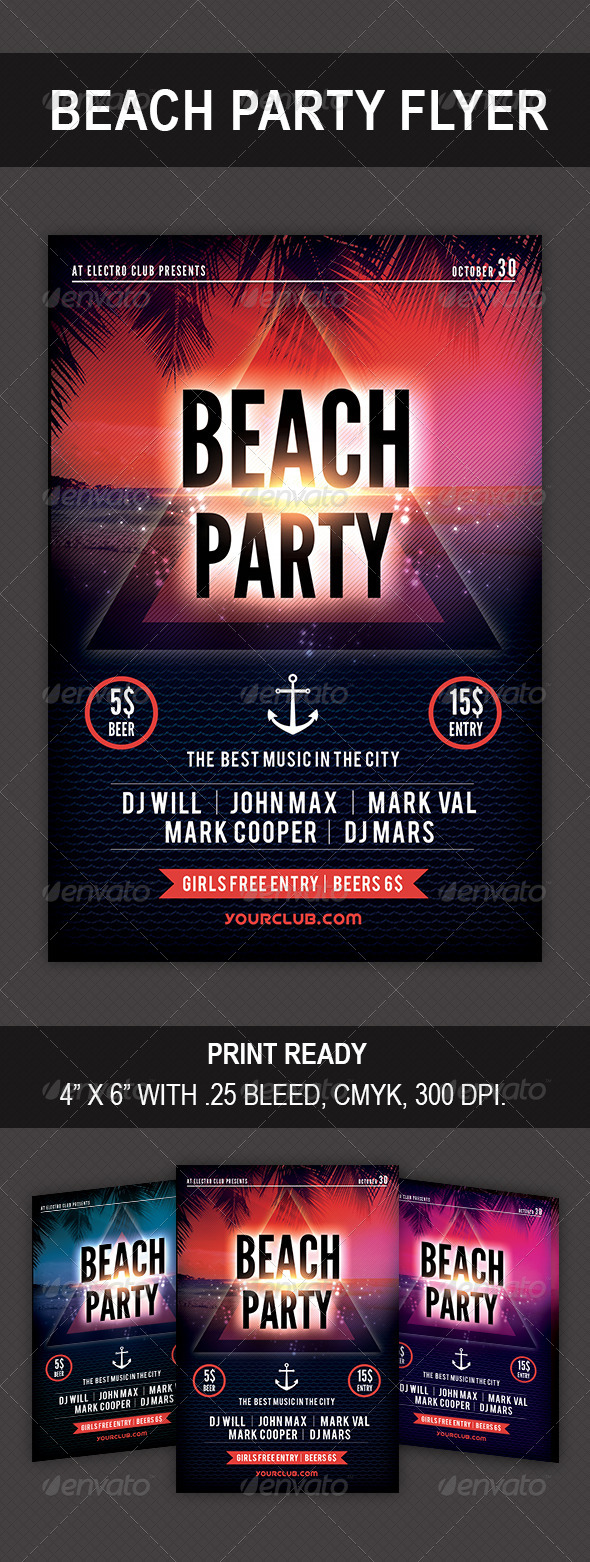 GraphicRiver Beach Party Flyer Vol 02 8587525 GraphicRiver Beach Party Flyer Vol 02 8587525