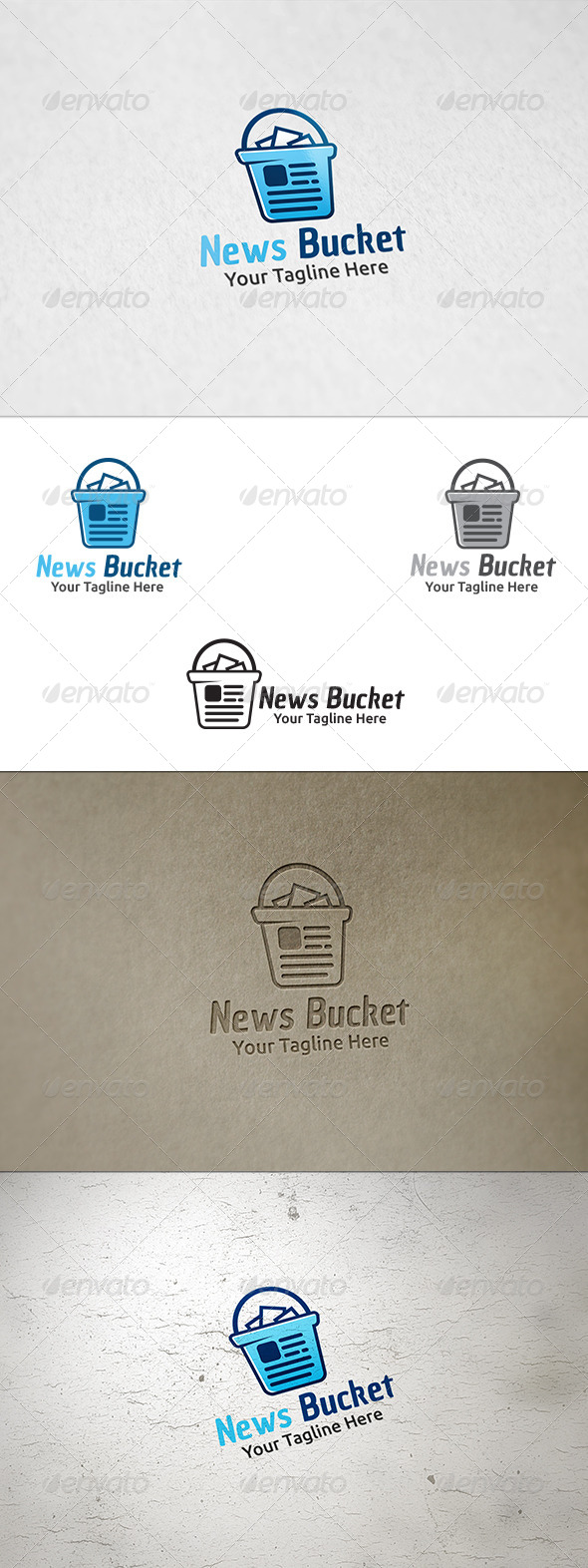GraphicRiver News Bucket Logo Template 8587587 GraphicRiver News Bucket Logo Template 8587587