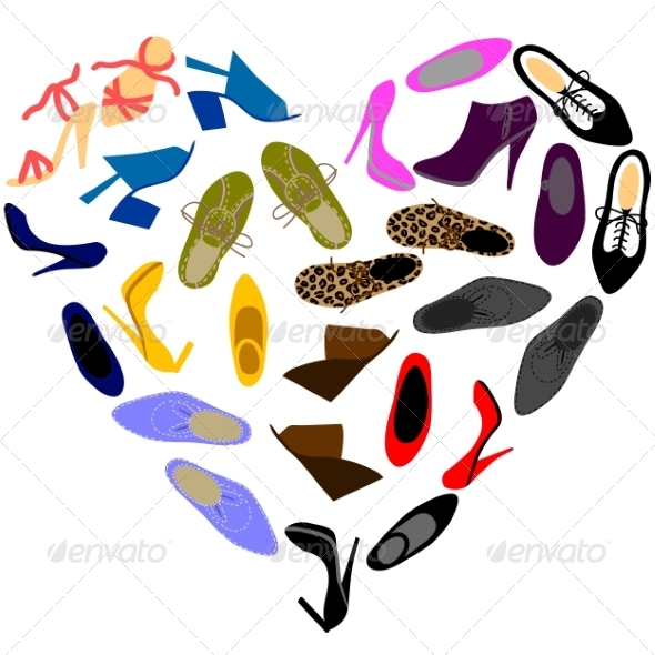 GraphicRiver Shoes in a Heart Shape 8588053 GraphicRiver Shoes in a Heart Shape 8588053
