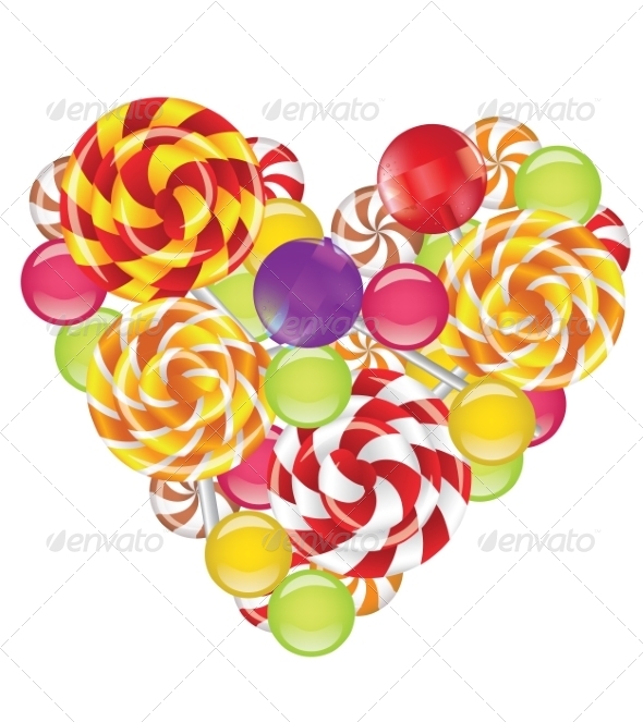 GraphicRiver Candies in Shape of Heart 8588072 GraphicRiver Candies in Shape of Heart 8588072