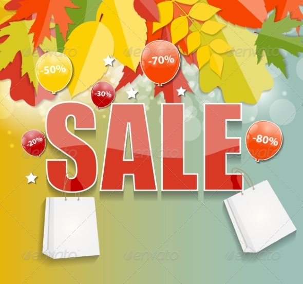 GraphicRiver Autumn Sale Concept Vector Illustration 8588520 GraphicRiver Autumn Sale Concept Vector Illustration 8588520