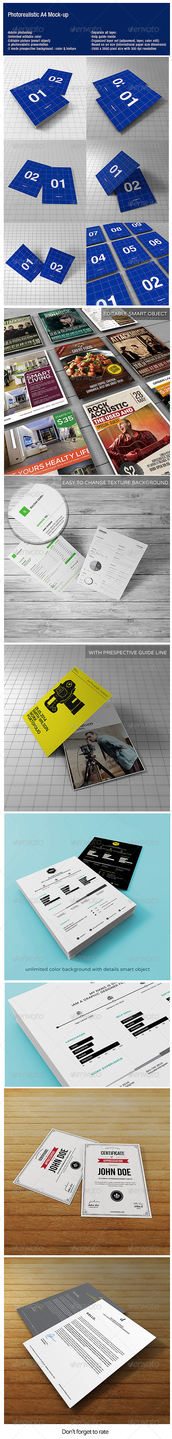GraphicRiver A4 Photorealistic Mock-up 8589457 GraphicRiver A4 Photorealistic Mock-up 8589457