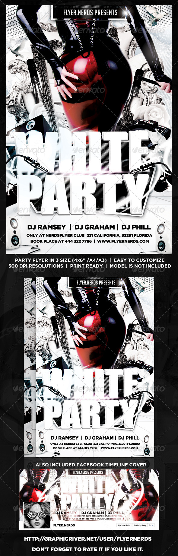 White Night Party Flyer (Clubs & Parties)