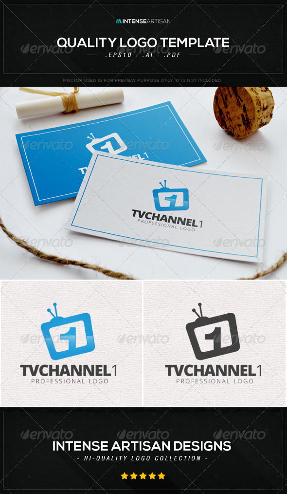 GraphicRiver TV Channel 1 Logo Template 8590021 GraphicRiver TV Channel 1 Logo Template 8590021