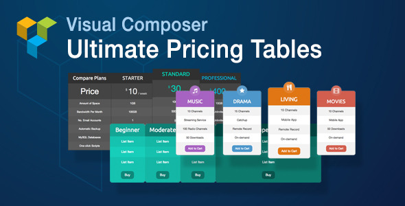 Visual Composer Ultimate Pricing Tables Add-on Visual Composer Ultimate Pricing Tables Add-on
