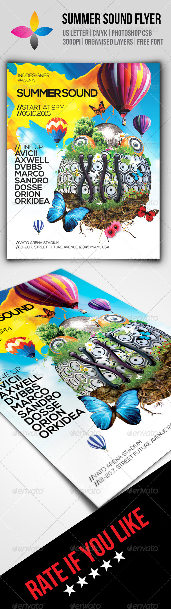 GraphicRiver Summer Sound Flyer 8590625 GraphicRiver Summer Sound Flyer 8590625