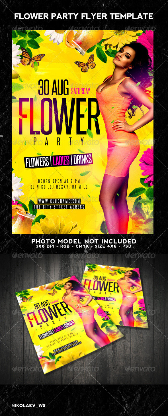GraphicRiver Flower Party Flyer 8583842 GraphicRiver Flower Party Flyer 8583842