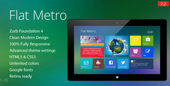 Flat Metro - Responsive Drupal Theme