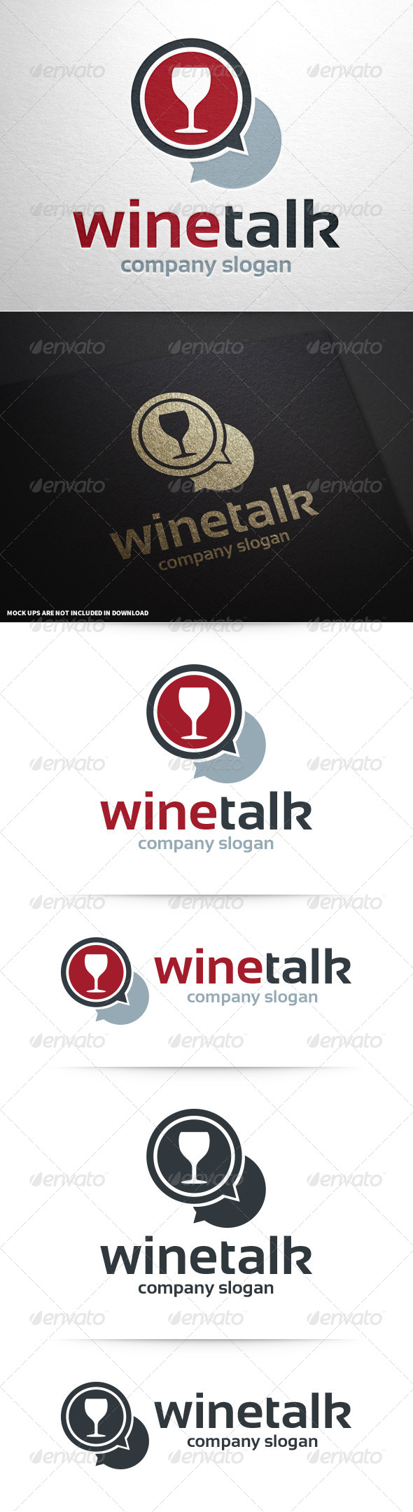 GraphicRiver Wine Talk Logo Template 8592892 GraphicRiver Wine Talk Logo Template 8592892