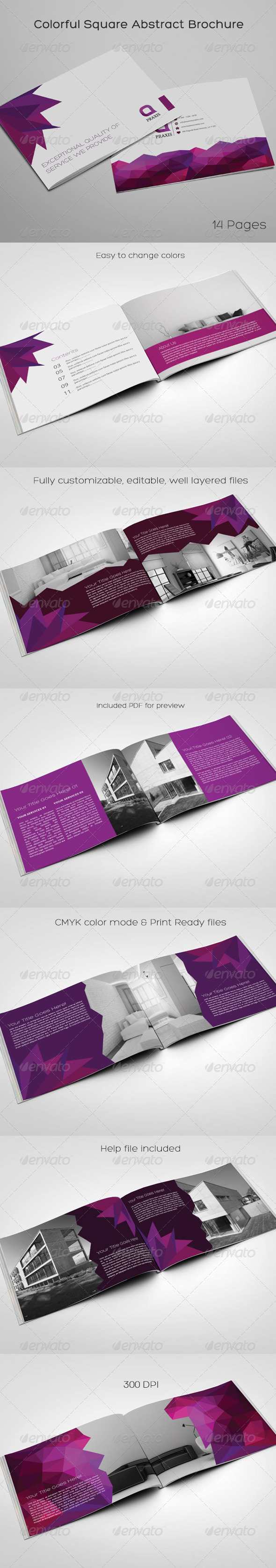 GraphicRiver Colorful Square Abstract Brochure 8594835 GraphicRiver Colorful Square Abstract Brochure 8594835