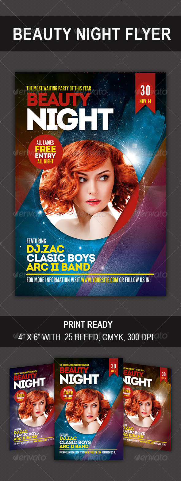 GraphicRiver Beauty Night Flyer 8595459 GraphicRiver Beauty Night Flyer 8595459