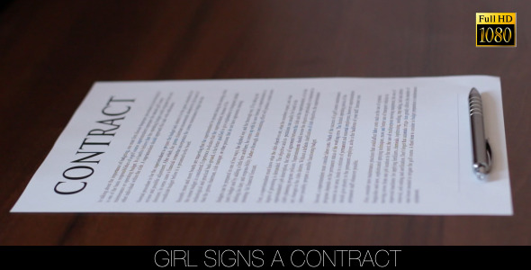 Girl Signs A Contract 2 Girl Signs A Contract 2