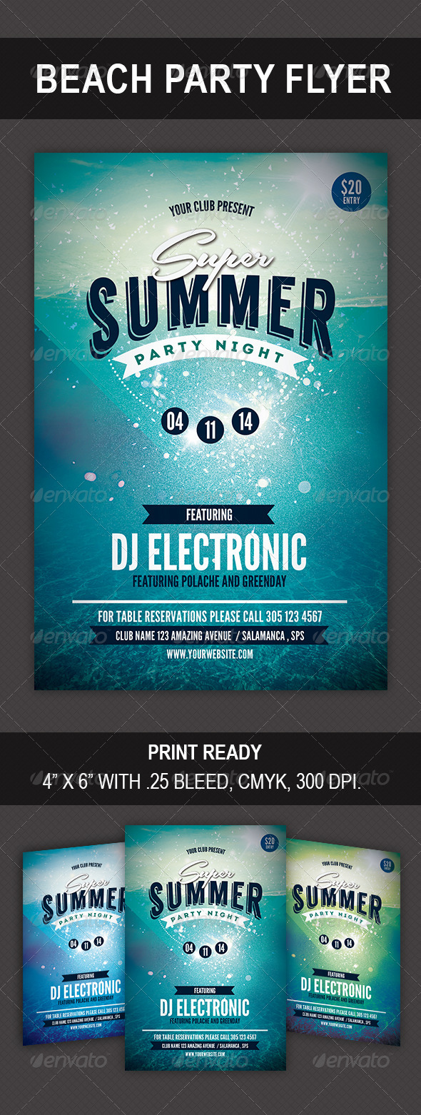 GraphicRiver Super Summer Party Flyer 8596676 GraphicRiver Super Summer Party Flyer 8596676