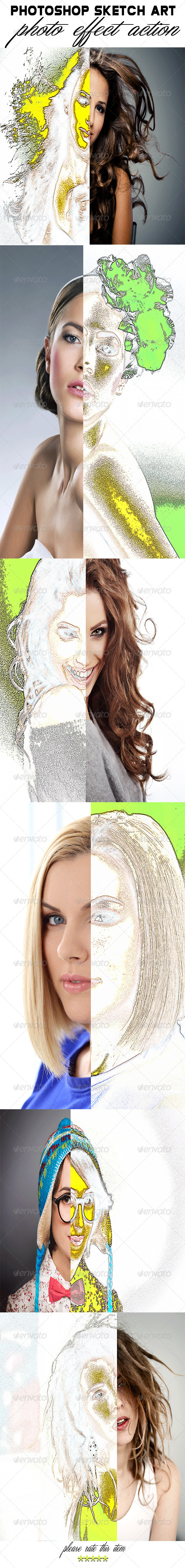 GraphicRiver Photoshop Sketch Art Photo Effect Action 8596846 GraphicRiver Photoshop Sketch Art Photo Effect Action 8596846