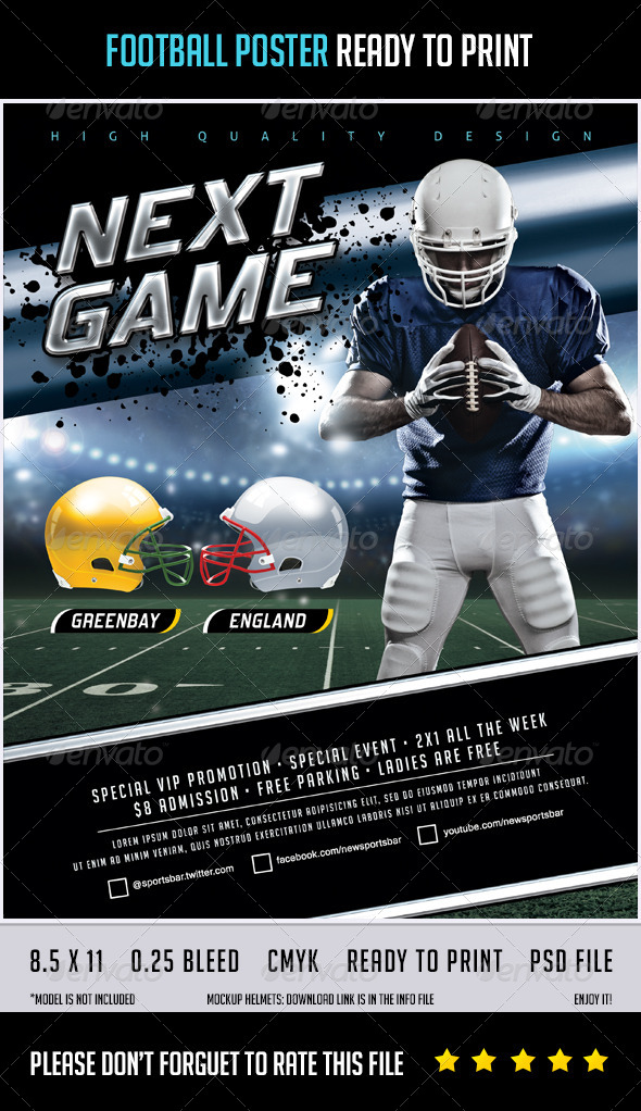 GraphicRiver Modern Football Poster Template 8596885 GraphicRiver Modern Football Poster Template 8596885
