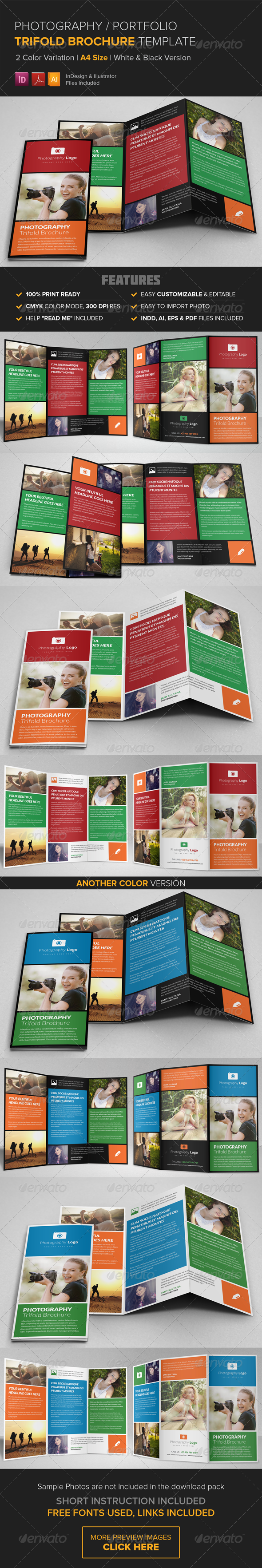 GraphicRiver Photography Portfolio Trifold Brochure Template 8597068 GraphicRiver Photography Portfolio Trifold Brochure Template 8597068