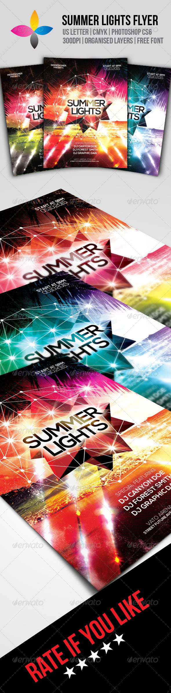 GraphicRiver Summer Lights Flyer 8590558 GraphicRiver Summer Lights Flyer 8590558