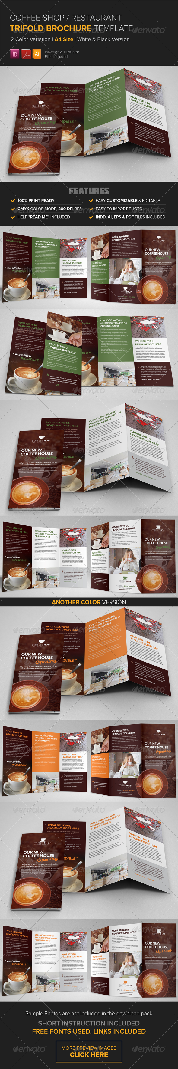 GraphicRiver Coffee Shop Restaurant Trifold Brochure Template 8597321 GraphicRiver Coffee Shop Restaurant Trifold Brochure Template 8597321