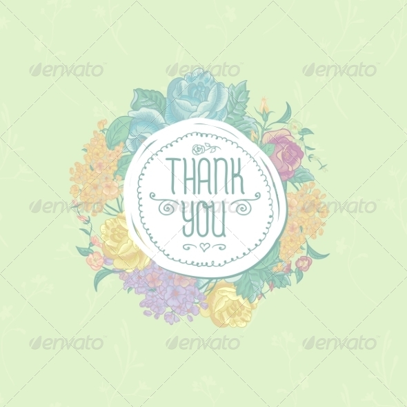 GraphicRiver Vintage Greeting Card with Flowers 8597381 GraphicRiver Vintage Greeting Card with Flowers 8597381