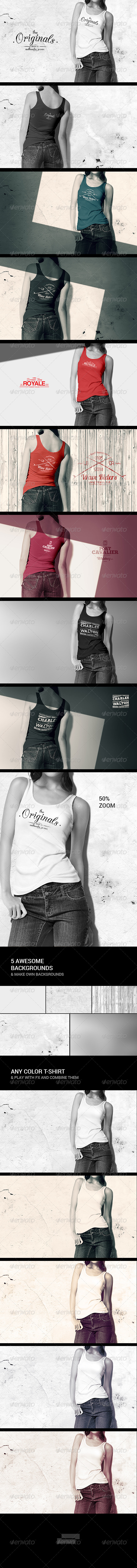 GraphicRiver Women Tank Shirt Mock-up 8597690 GraphicRiver Women Tank Shirt Mock-up 8597690