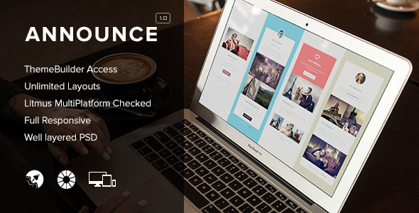 ThemeForest Announce Responsive Emails & Themebuilder Access 8587347 ThemeForest Announce Responsive Emails & Themebuilder Access 8587347