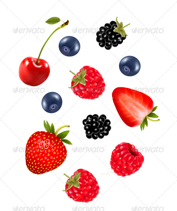 GraphicRiver Set of Juicy Berries 8597932 GraphicRiver Set of Juicy Berries 8597932
