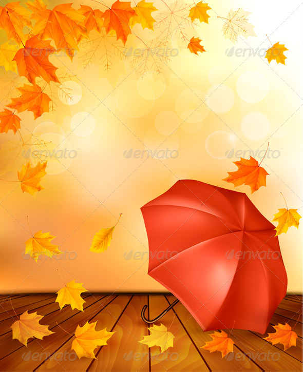 GraphicRiver Retro Autumn Background with Colorful Leaves 8597965 GraphicRiver Retro Autumn Background with Colorful Leaves 8597965
