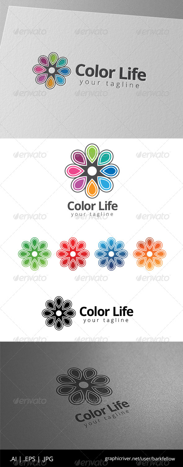 GraphicRiver Eight Color Life Ornament Logo 8598043 GraphicRiver Eight Color Life Ornament Logo 8598043