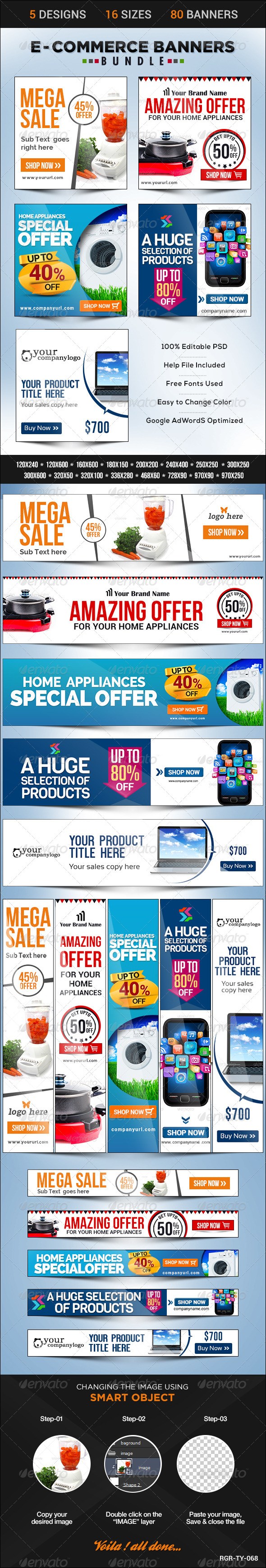 GraphicRiver E-Commerce Banner Bundle 5 sets 8598116 GraphicRiver E-Commerce Banner Bundle 5 sets 8598116