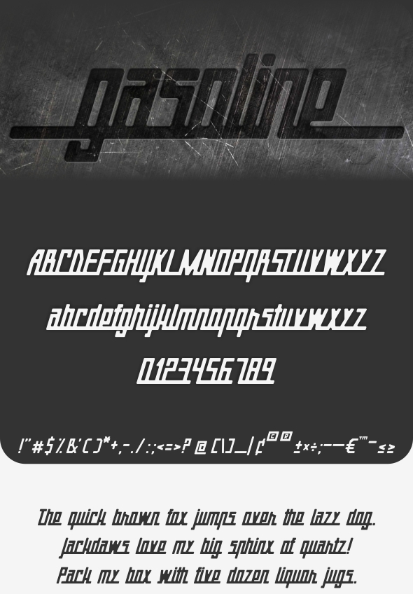 GraphicRiver Gasoline Typeface 8598622 GraphicRiver Gasoline Typeface 8598622