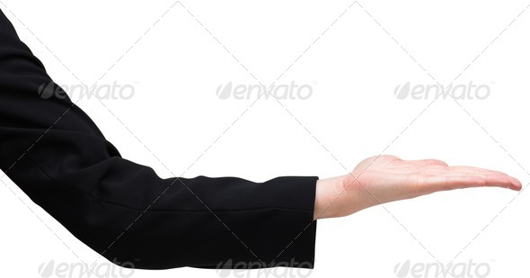 Businesswomans hand presenting on white background (Misc) Photo Download