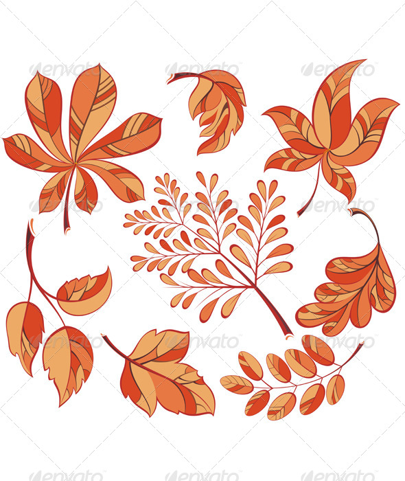 GraphicRiver Collection Beautiful Colourful Autumn Leaves 8600758 GraphicRiver Collection Beautiful Colourful Autumn Leaves 8600758