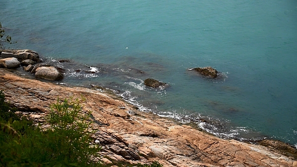 Rocky Shore and Blue Sea Rocky Shore and Blue Sea