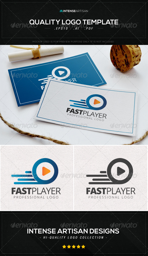 GraphicRiver Fast Player Logo Template 8603337 GraphicRiver Fast Player Logo Template 8603337